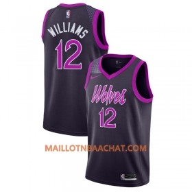 Maillot NBA Minnesota Timberwolves C.J. Williams 12 2018-19 Nike City Edition Violet Swingman - Homme